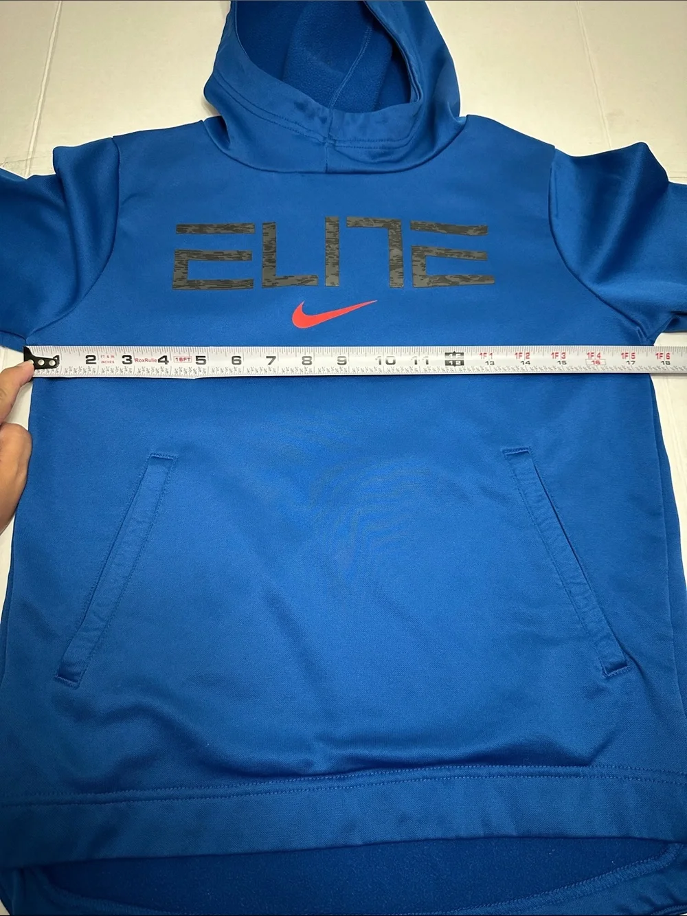 Nike Basketball Elite Blue Hooie Sweater Pullover Youth Kids Large